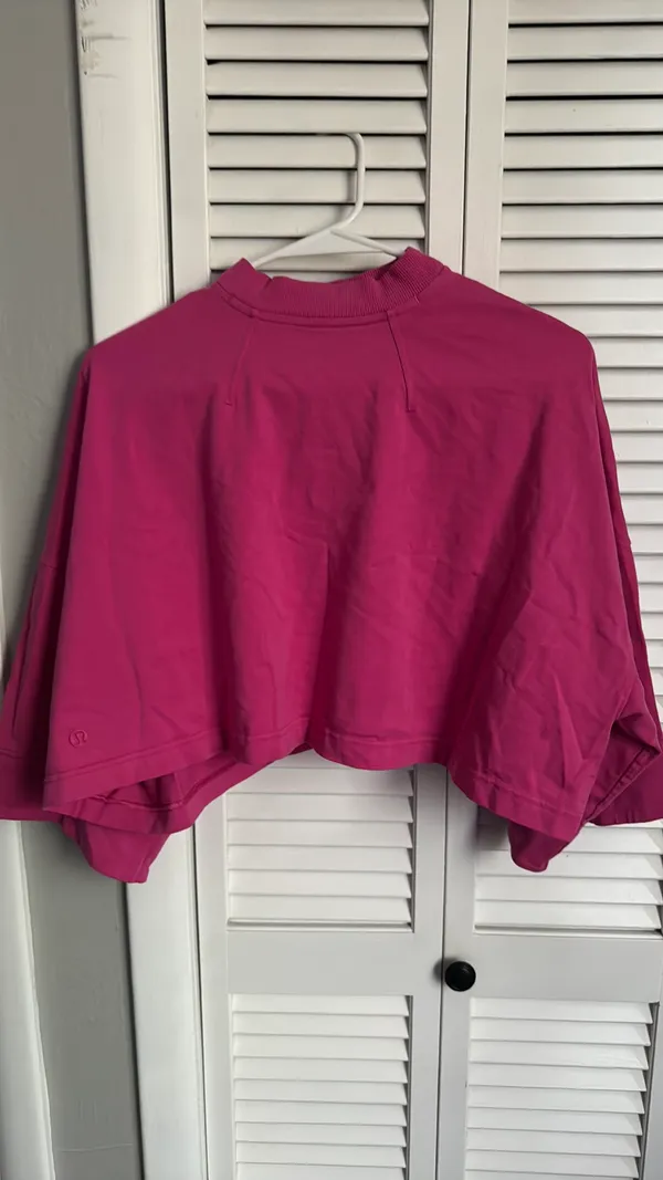 Lululemon Heavyweight Cotton Cropped 3/4 Sleeve Shirt Sonic Pink Women’s xs/s - Image 5