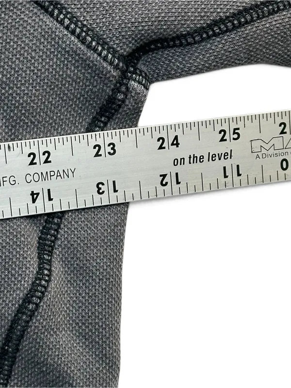 Aerie Gray V-Neck Oversized Sweatshirt Women’s Small Contrast Stitch Pullover - Image 9