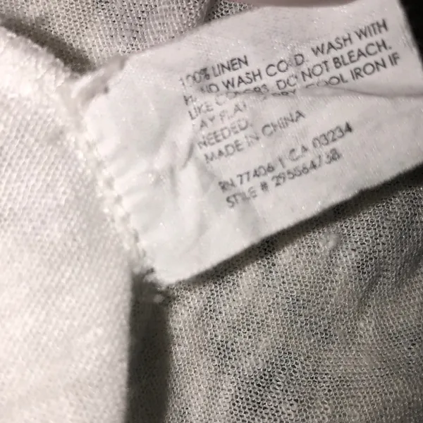 Club Monaco small white linen short sleeve top - Image 4