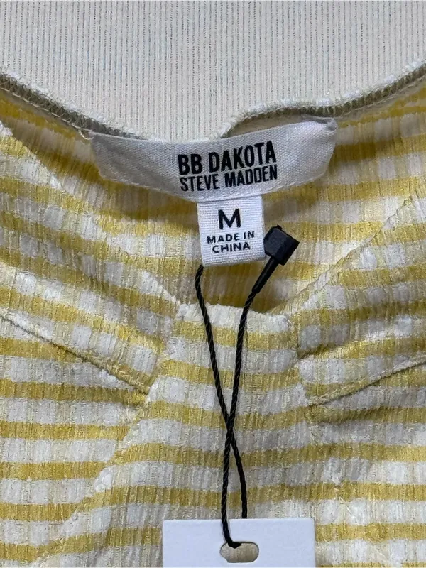 BB dakota By steve madden gingham To Me top in sushine mwr size medium - Image 8