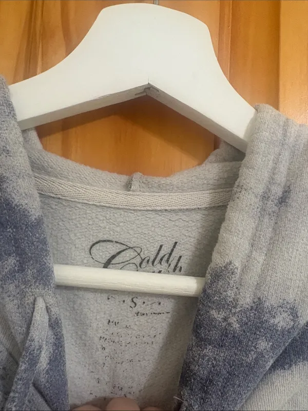 Boutique Brand Size Small Blue Tie Dye Hooded Sweatshirt - Image 3