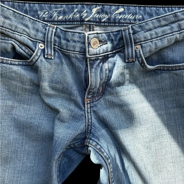 Y2K vintage juicy couture the Frankie denim jeans 28 x 29 J pocket bootcut Jeans - Image 3