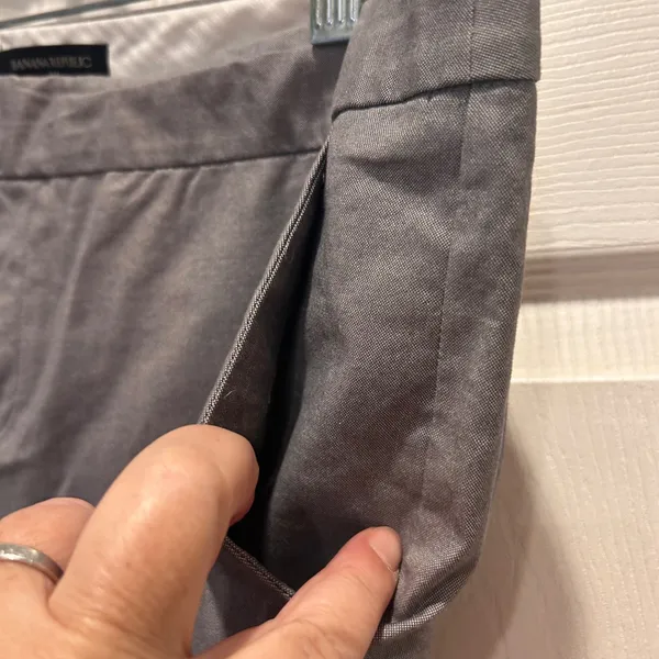 Banana Republic Martin Fit Gray Ankle Pants Women's Size 12‎ Career Casual - Image 2