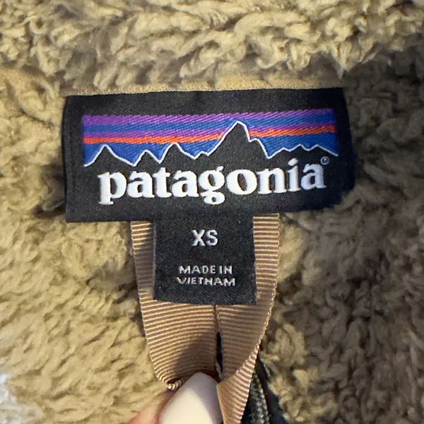 3015 | Patagonia Los Gatos 1/4 Zip Sherpa Fleece Pullover Khaki Womens XS 25890 - Image 5