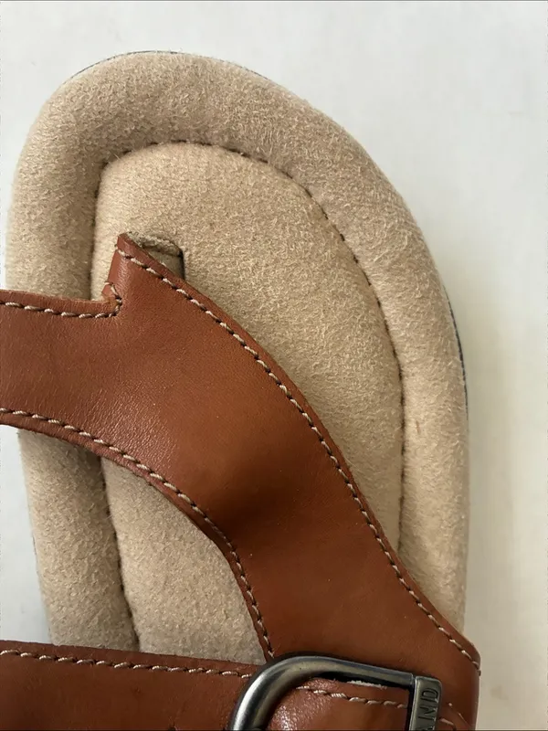 Eastland Women’s Tan Brown Buckle Comfort Slide Sandals - Image 13
