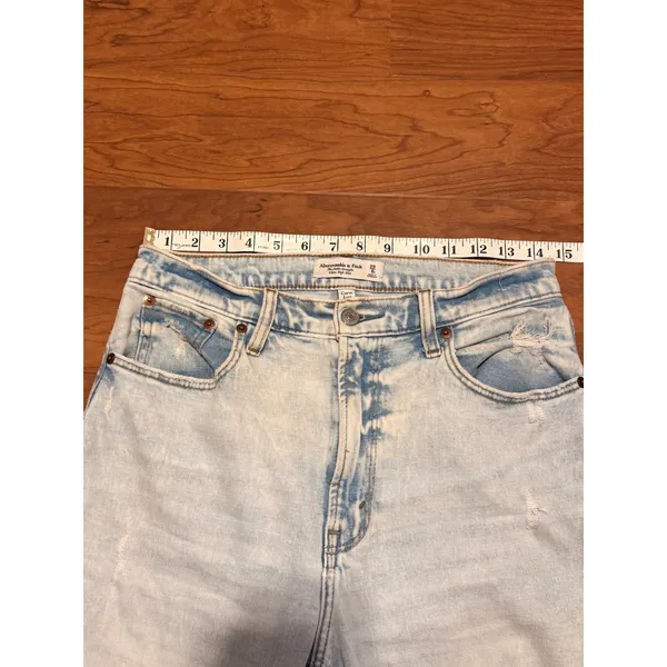 Abercrombie & Fitch Curve Love Ankle Straight Ultra High Rise Jeans 29 8S - Image 3