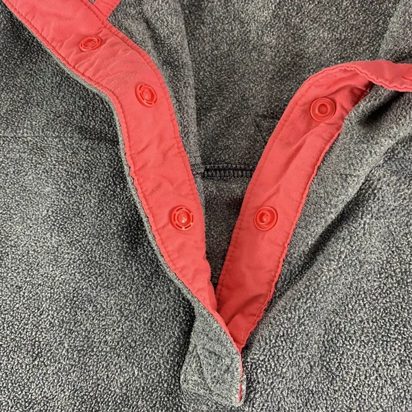 Columbia PFG 1/4 Snap Jacket Women Medium Grey T-Snap Fleece Long Sleeve Sweater - Image 5