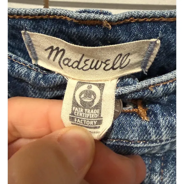 Madewell The Curvy Perfect Vintage Jean Womens Size 30T Blue Denim Straight Leg - Image 3
