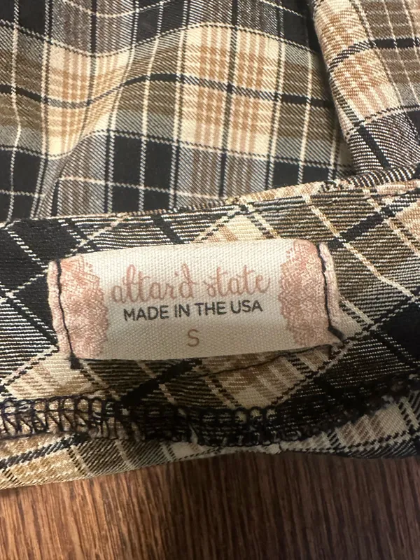 Altar’d State Brown Plaid Fall Skort | Size Small - Image 7