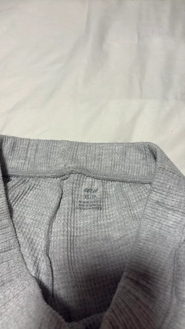 Aerie Grey Waffle Cargo Knit Joggers - Image 2