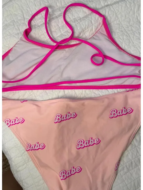 Forever 21 Pink "babe" bikini Two Piece Bikini - Image 4