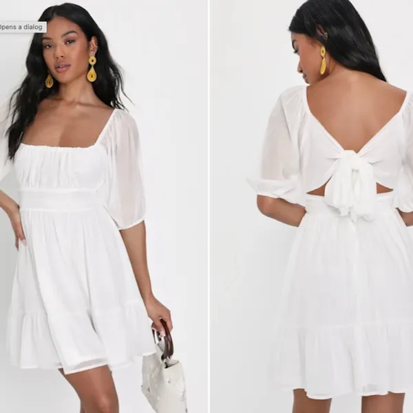 LULU's Bachelorette Engagement Bridal Shower Honeymoon Flirty Mini Dress - Image 4