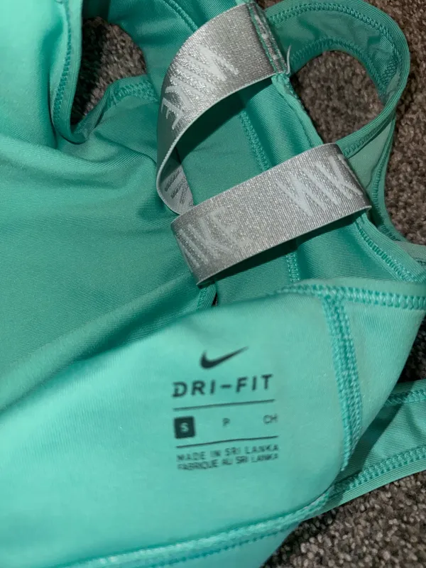 Nike Just Do It Dri-Fit Sports Bra - Teal - Size S - Image 4