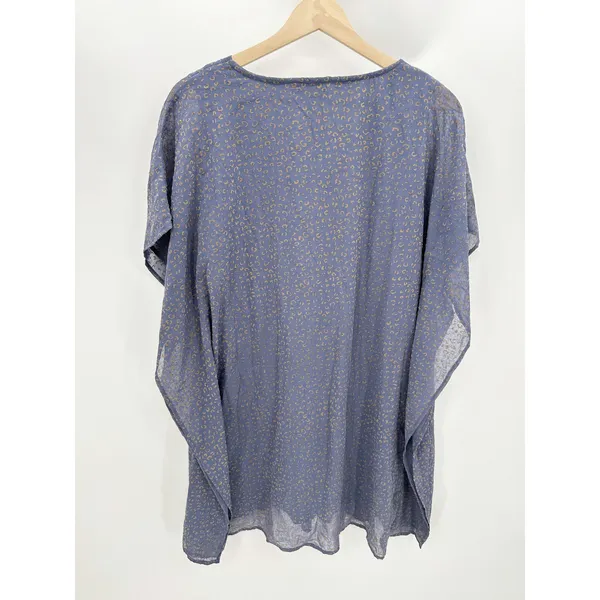 Entro Womens Blue Sheer Oversized Tunic Mini Dress D13391 Size S‎ Boho Fairy - Image 2