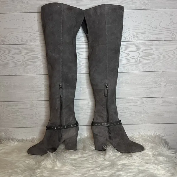 Nine West “Sandor” Gray Over The Knee Boots Size 5 1/2 - Image 5