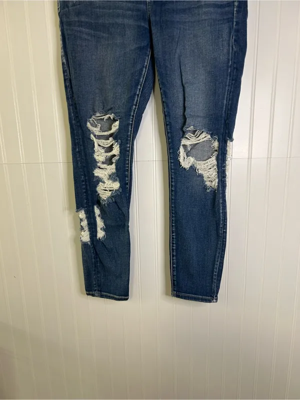 American Eagle Next Level Stretch Distressed Jeggings Size 14 - Image 2