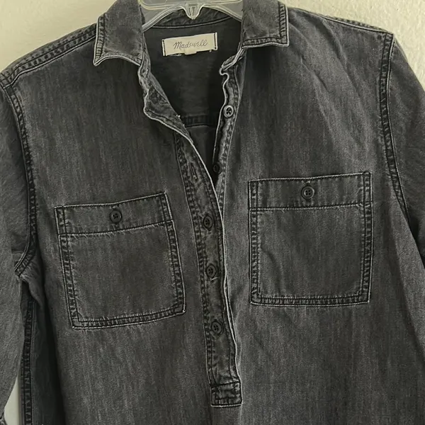 Madewell Charcoal Denim Shirt - Image 3