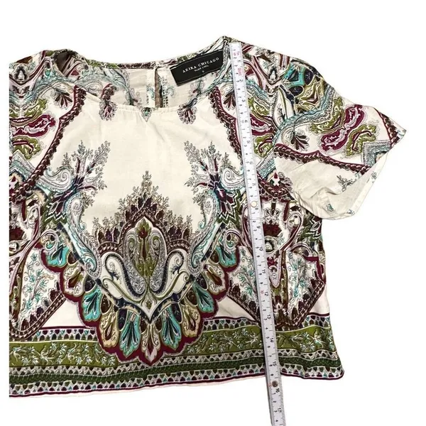 Akira Chicago black Label cropped lightweight multiprint‎ top sz S - Image 6