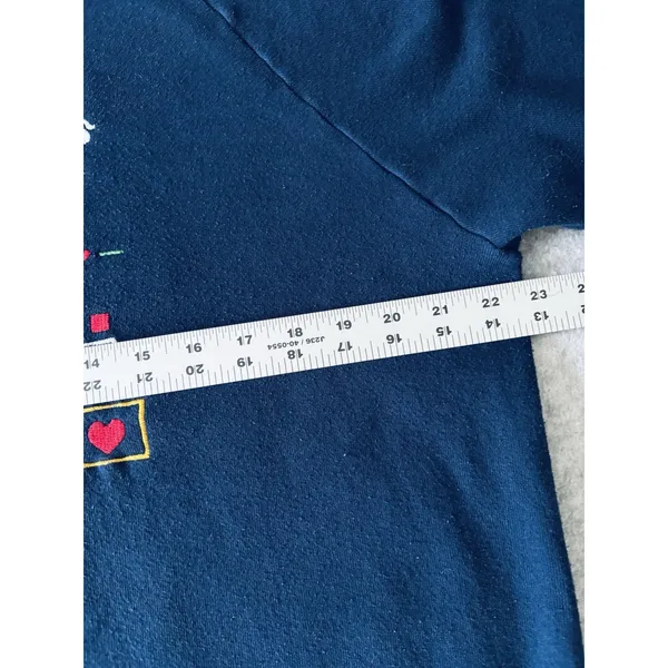 Vintage 1990s Blue Crewneck Sweatshirt Happiness Is Grandma's House Lrg Granny - Image 11
