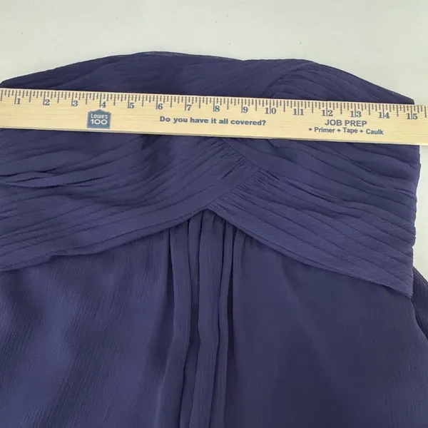 Vineyard‎ Collection Purple Strapless Chiffon Maxi Dress Romantic Bodice Size 8 - Image 7