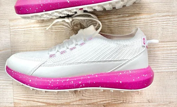 Stroll Women's Sport Knit Golf Shoes White/Pink Speckle Size 8.5 - Image 2