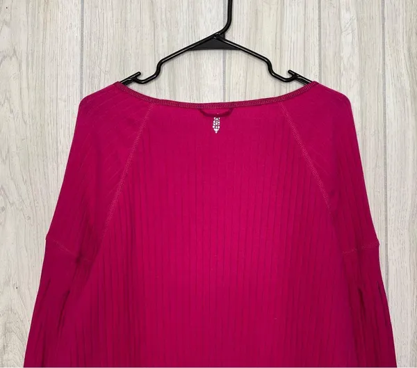 Free People Movement Bella Layer Henley Top Passion Fruit size S Small - Image 6