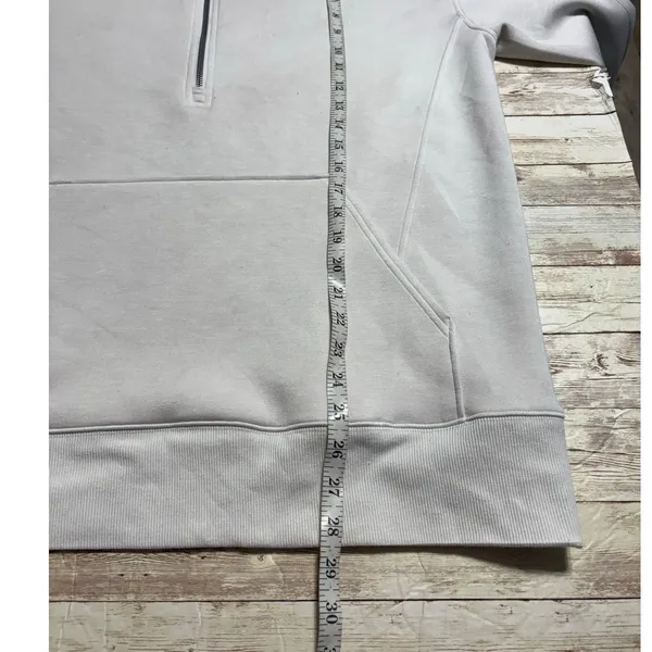 Spanx Quarter Zip Pullover Sweatshirt Women's Size XL Off White - Image 4