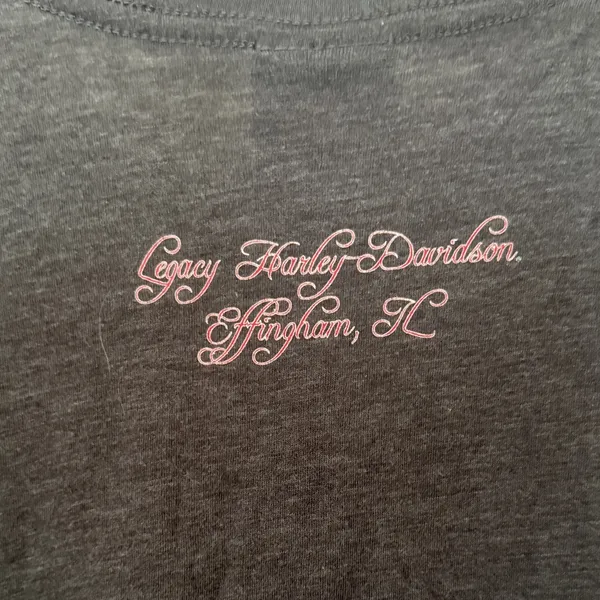 Harley-Davidson Women's Dark Gray Star & Stripe American Flag Tee - Image 4