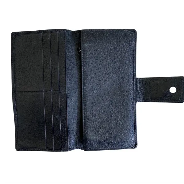 Gucci Black Signature GG Horsebit Buckle Wallet - Image 5