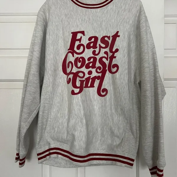 Barstool Sports EAST COAST GIRL Champion Reverse Weave Crewneck Sweatshirt - Image 2