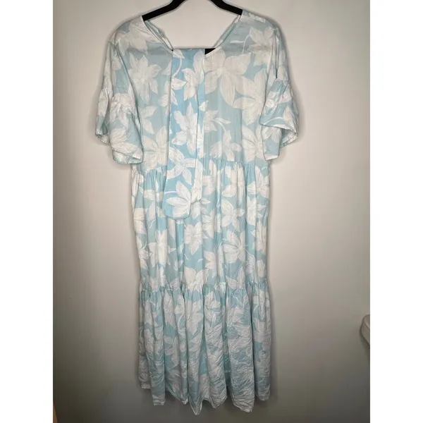 Seraphina Blue Floral Maxi Dress Size Small - Image 3