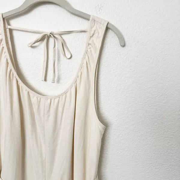 [Urban Outfitters] Cream Linen Blend Open Back Sleeveless Palmer Jumpsuit Sz XS - Image 9