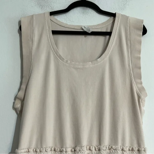 Anthropologie Daily Practice Bubble Mini Dress Pale Pink Size XL - Image 3