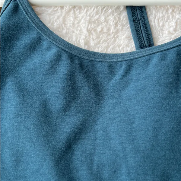 Beyond Yoga Spacedye Slim Racerback Cropped Top teal 2X - Image 4