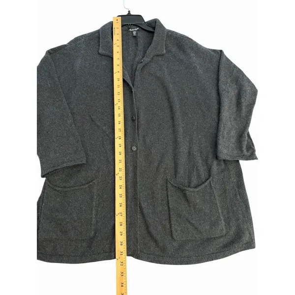 Eileen Fisher Cardigan Sweater Womens Medium Cashmere‎ Blend Knit Jacket #H2-2 - Image 4