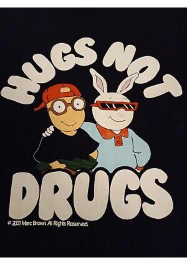 Arthur Hugs not drugs Tshirt Size M - Image 2