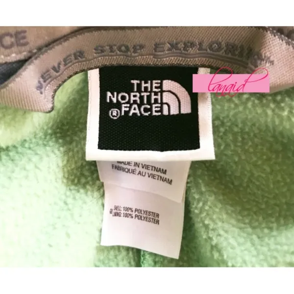 The North Face TKA 100 Full Zip Fleece Jacket Lime Green Fuzzy Teddy Warm Coat - Image 4