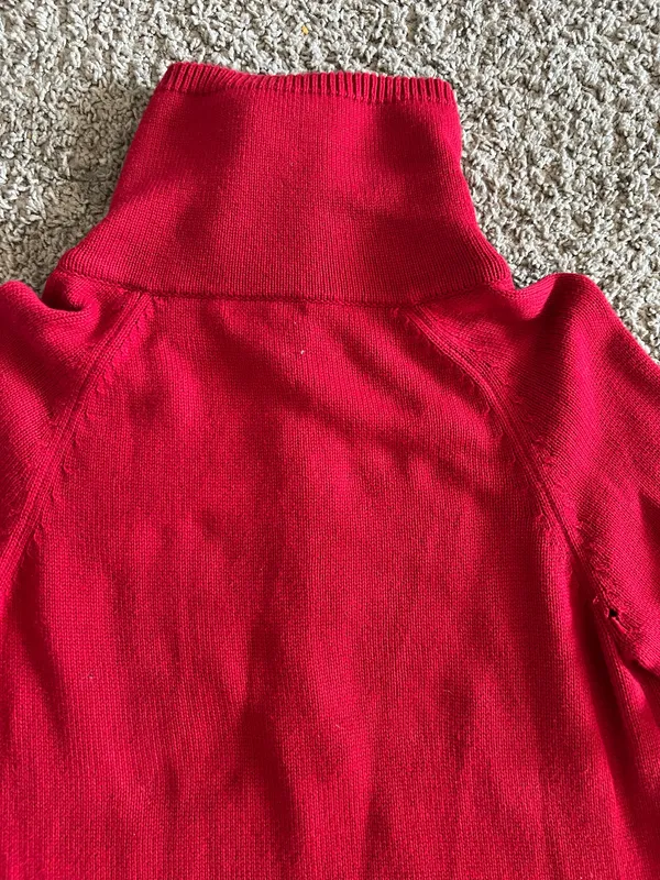 Lauren Ralph Lauren Classic Red Quarter Zip Pullover L/G - Image 14