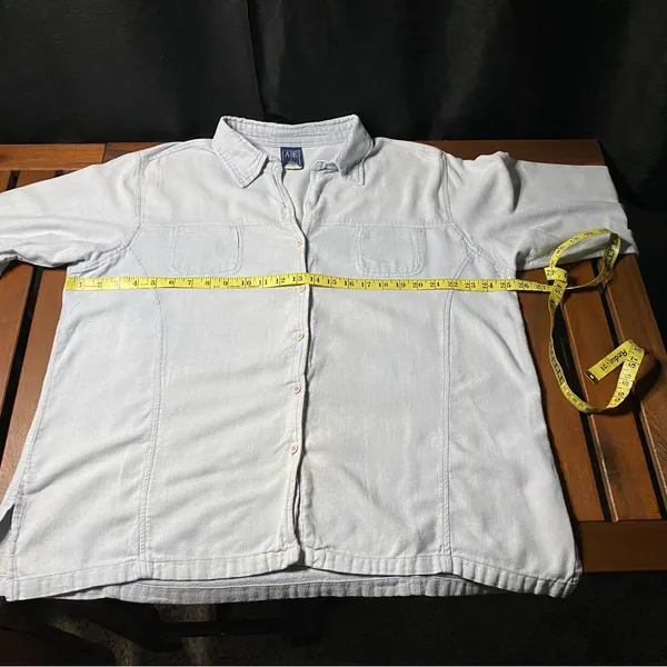 AE & Co. Light Blue Button-Up Shirt size XXL - Image 4