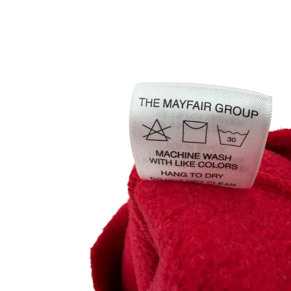 The Mayfair Group Bad Days Graphic Oversized Raw Hem Sweatshirt Red M/L - Image 10