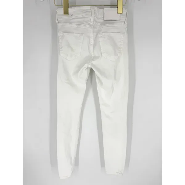 True Religion Halle Mid Rise Super Skinny Jeans White Denim Size 23‎ Womens - Image 3