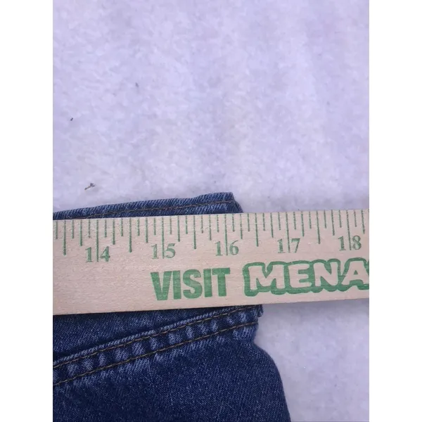 Gap Carpenter Jeans Women 18 Husky Blue Excellent 90s‎ Style Double Knee Denim - Image 4
