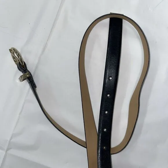 MICHAEL MICHAEL KORS Women's Leather Belt 0.75" Wide Large Black‎ 35"-39" - Image 2