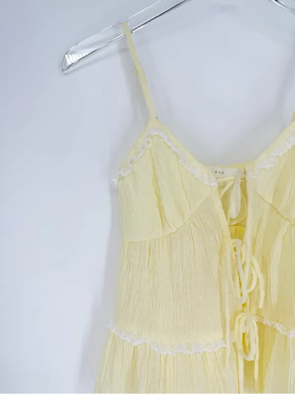 Lush Tie Front Tank‎ Top Women's XS Butter Coquette - Image 4