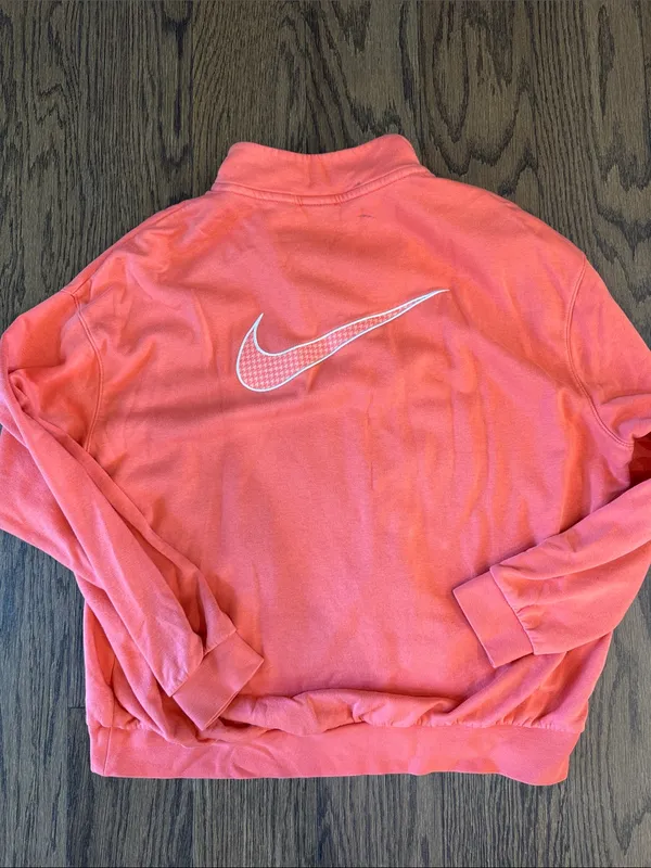 Nike womens Coral Quarter-Zip Pullover Sweater - Image 4