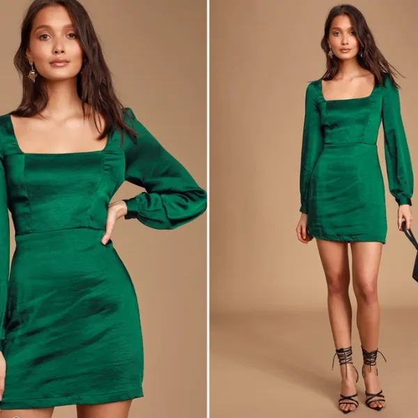LULUS Sexy Wedding Prom Formal Event Classy Holidays Satin Mini Dress NWOT - Image 2