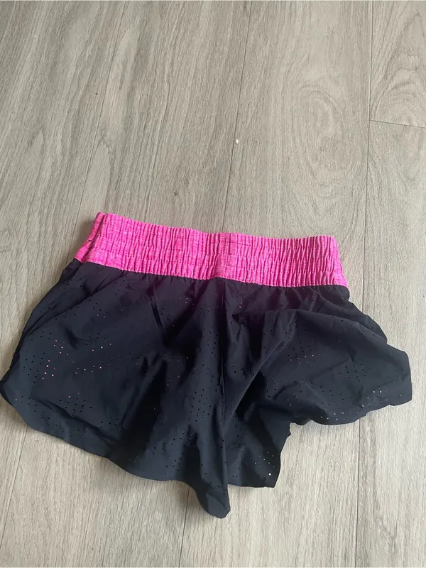 Black Athletic Shorts with Hot Pink Waistband Size XS - Image 3