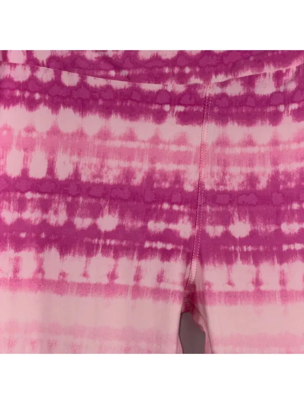 LuLaRoe One Size Pink Tie Dye Leggings - Image 4