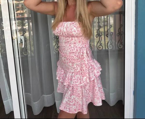 pink floral dress - Image 3