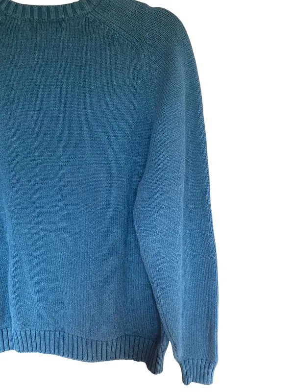 Lands End Turquoise Crew Neck Sweater - Image 5